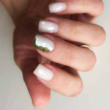 Укріплення рідних нігтів гелем+дизайн, фото - Майстер манікюру Ольга Осадча