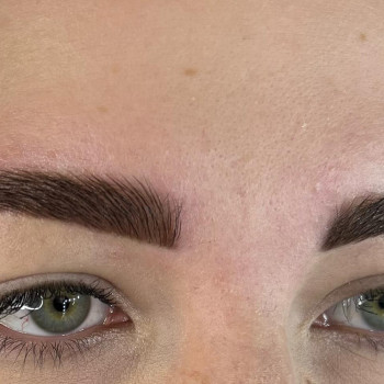 Брови: Ламінування + фарбування + корекція центрі міста.