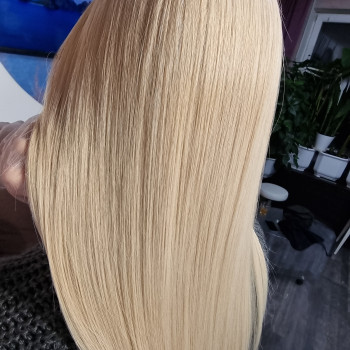 Блонд тотал бежевый, фото - Парикмахер Світлана Вовкотруб