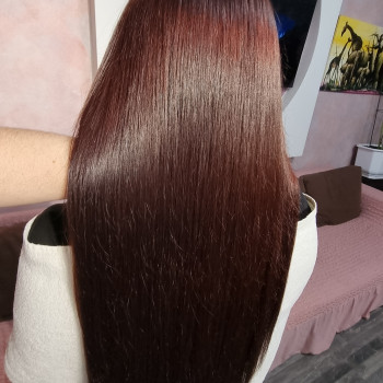 Каштановий колір волосся брюнет коричневий, фото - Перукар Світлана Вовкотруб