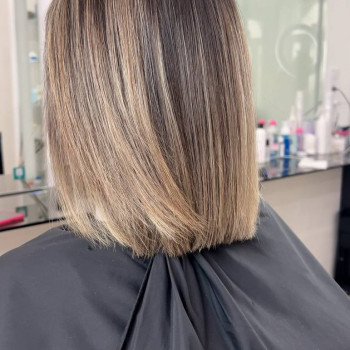 Балаяж цвет волос капучино окрашивание, фото - Салон красоты NS beauty studio