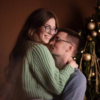 новогодняя фотосессия, фотосессия пары, фотосессия лав стори