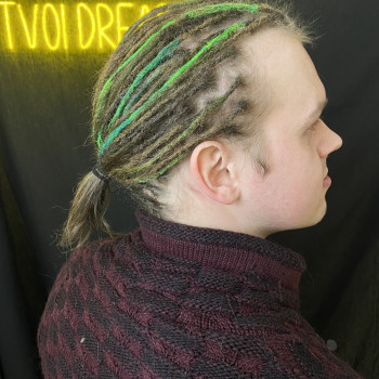 Заплетення натуральних дредів з подовженням   