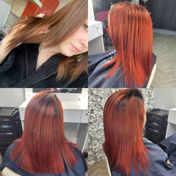 Яскраве фарбування з висвітленням після кератину