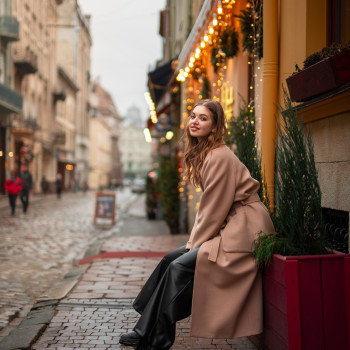 уличная фотосессия, фотосессия в пальто