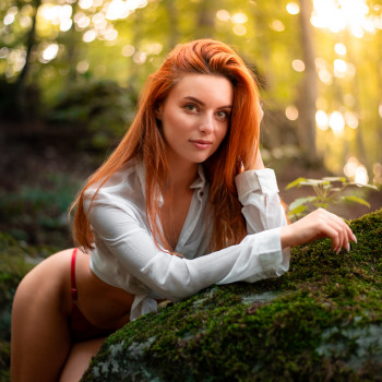 фотосессия в нижнем белье, фотосессия в лесу