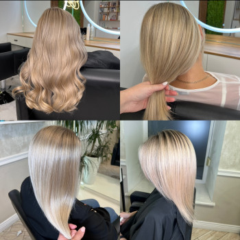 Жіноча стрижка укладка волосся пряме, фото - Салон краси Mon Cheri