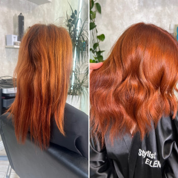 Жіноча стрижка укладка волосся, фото - Салон краси Mon Cheri