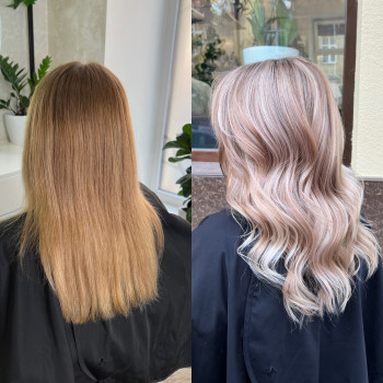 Жіноча стрижка укладка волосся фарбування, фото - Салон краси Mon Cheri