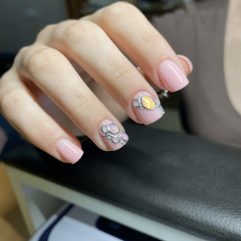 Маникюр на короткие ногти нежный розовый, фото - Мастер маникюра Марина Пешкова