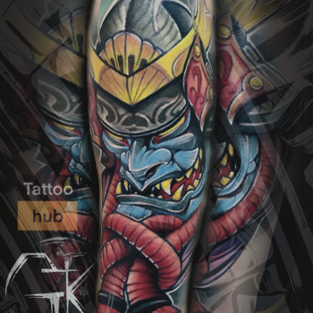 Тату цветные монстр, фото - Тату салон Tattoo hub