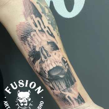 Тату  #татучереп, фото - Тату салон Fusion