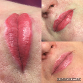 Татуаж губ, виправлення форми