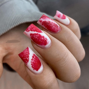 белый маникюр, розовый маникюр, маникюр на квадратные ногти, красный маникюр, четкий квадрат, маникюр 2024, красивые ногти на лето, летний маникюр, яркий летний маникюр, летний красный маникюр