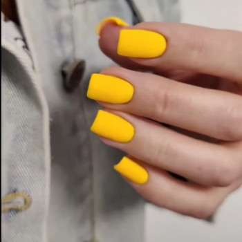 Матовый маникюр оранжевый красивые ногти на лето, фото - Мастер маникюра Юлия Калатур