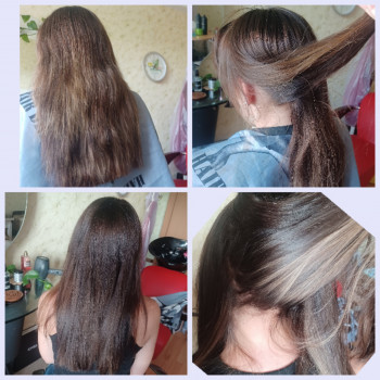 Фарбування однотон з контурингом