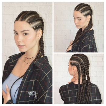 Плетіння волосся брейди афрокоси, фото - Салон краси Jazz