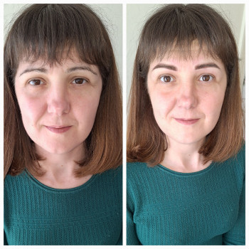 Фото ДО та ПІСЛЯ.
ПУДРОВЕ НАПИЛЕННЯ БРІВ