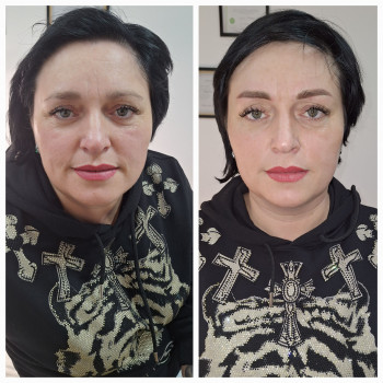 Фото ДО та ПІСЛЯ.
ПУДРОВЕ НАПИЛЕННЯ БРІВ