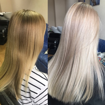 Стрижка та рельєфне фарбування волосся