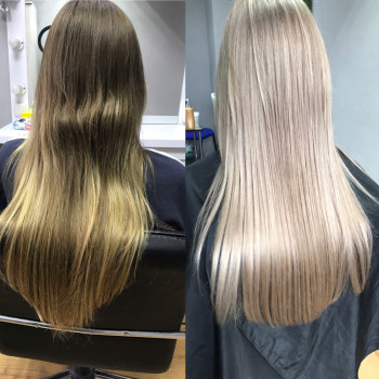 Стрижка та рельєфне фарбування волосся