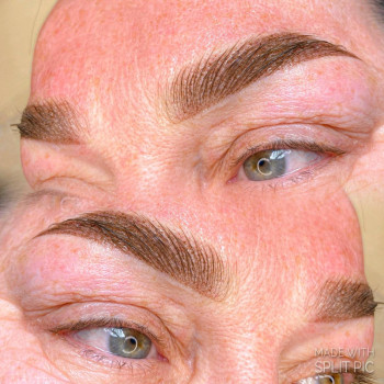 перманетний макіяж брів_одразу після процедури) на віковій шкірі.