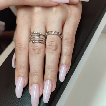 Рожевий манікюр балерина нарощування нігтів, фото - Майстер манікюру Марина Мартиненко