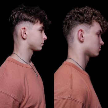 Мужская завивка волос
                    Парикмахер Елена Харьков