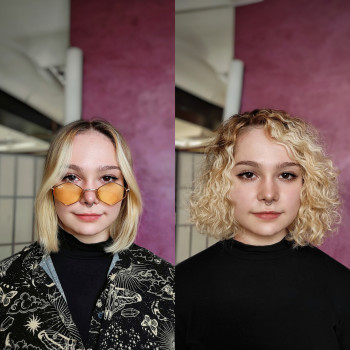 Химическая завивка
                    Парикмахер Елена Харьков