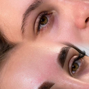 перманент брів до та після