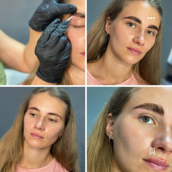 Ламінування брів, корекція та фарбування