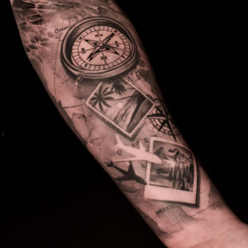 Загоєне татуюванняу стилі Графіка.