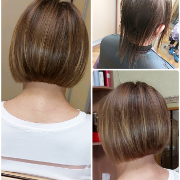Стрижка боб каре #женскаястрижка #бобкаре #каре, фото - Перукар Клавдия Васютина