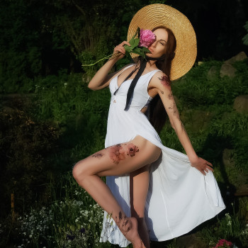 фотосесія на природі, літня фотосесія, фотосесія в капелюсі