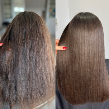 прямые волосы, выпрямление волос