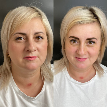 Перекрытие старого татуажа бровей