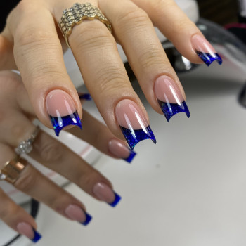 Новорічний манікюр французький зима, фото - Майстер манікюру Тетьяна Гриценок