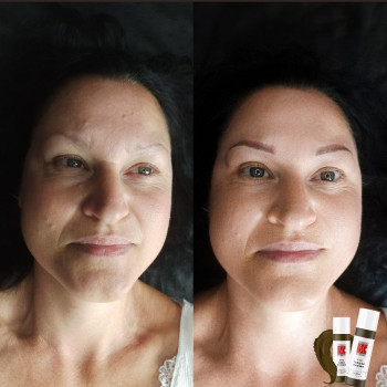 Пудровое напыление бровей в технике Омбре, фото - мастер перманентного макияжа Елена Ломоносова-Гойстер