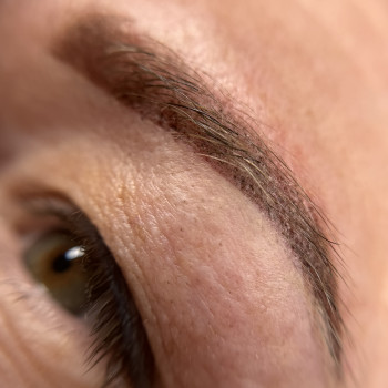 Пудровое напыление бровей в технике Magic shadow, фото - мастер перманентного макияжа Елена Ломоносова-Гойстер