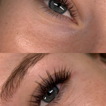 Ефект розтушування 
з промінцями коричневими віями
2Д