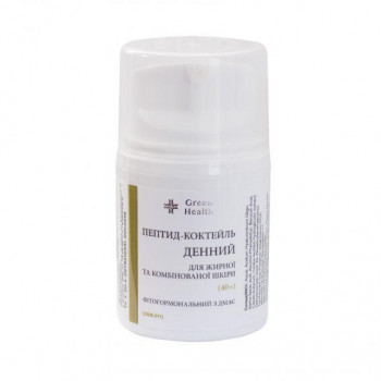 Пептид-коктейль денний для жирної та комбінованої шкіри, фітогормональний з ДМАЕ (40+) 50 мл