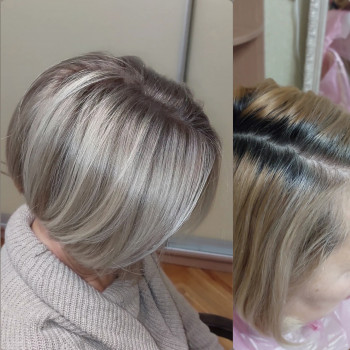    мелирование без мелирования рельефное окрашивание