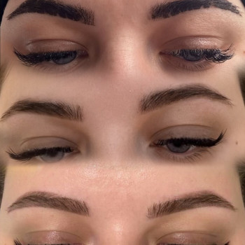 Перманентний макіяж брів свіжі та заживші після 2х процедур