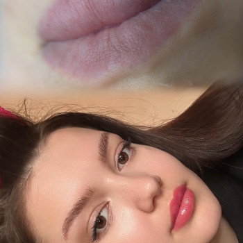 Перманентний макіяж губ свіжі та заживші