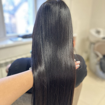 3 ступеневе відновлення і кератин❤️Результат ідеально рівне,зволожене волосся 
   