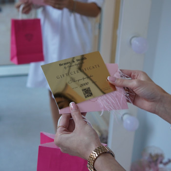 Сертифікат можеш придбати на будь яку суму чи процедуру