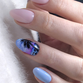 маникюр лето, маникюр с рисунком