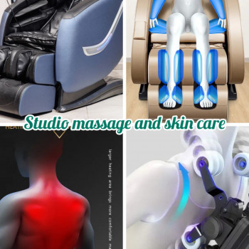 Масажне крісло з компресійним та роликовим масажем