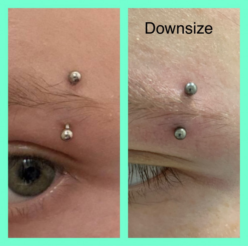 Пірсинг брови . Заміна прикраси на більш коротеньку., фото - Майстер з пірсингу Тетяна Ананьєва