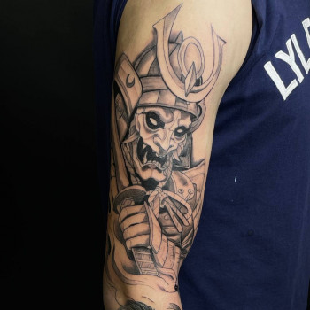 Тату мужские на плече японские, фото - Тату мастер Данил Уланов